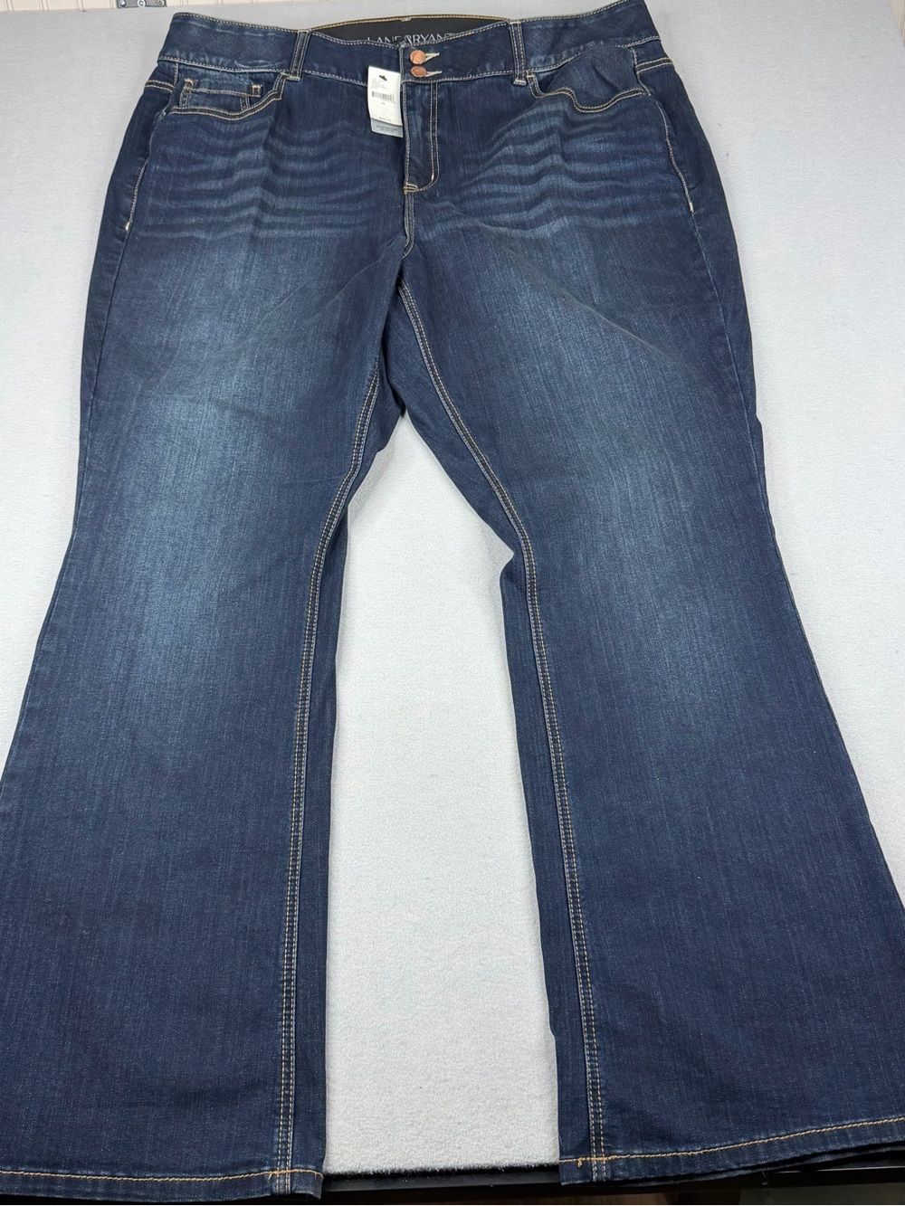 Lane Bryant High Rise Bootcut Jeans Tighter Tummy NWT Dark Wash 22R